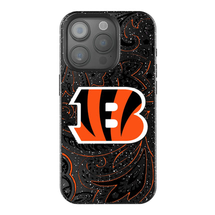 Cincinnati Bengals Black Bling Phone Case Paisley for iPhone