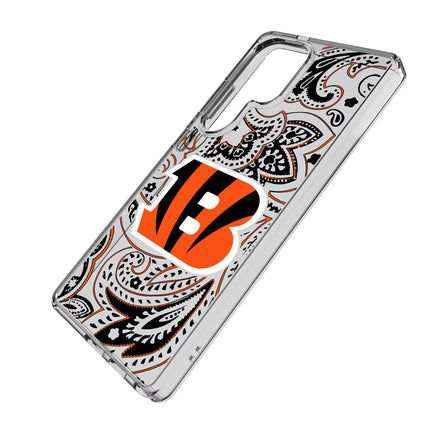 Cincinnati Bengals Clear Phone Case Paisley for Galaxy
