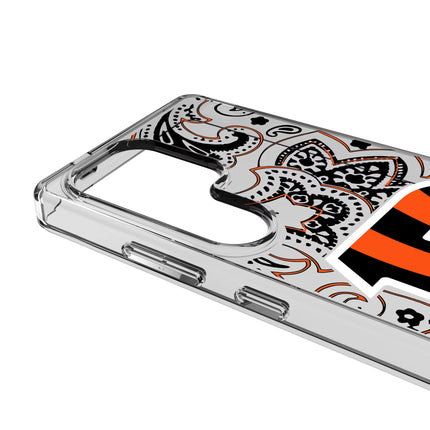 Cincinnati Bengals Clear Phone Case Paisley for Galaxy