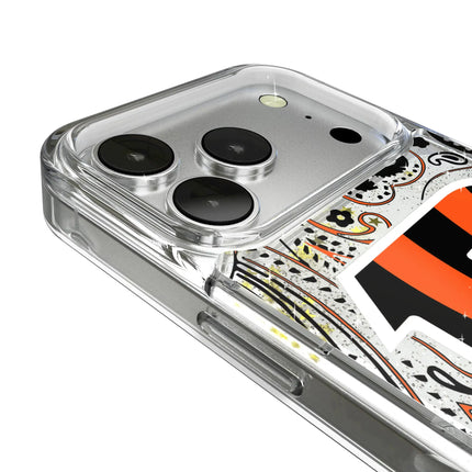 Cincinnati Bengals Glitter Phone Case Paisley for iPhone
