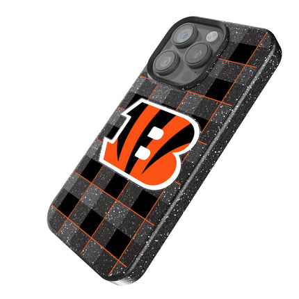 Cincinnati Bengals Black Bling Phone Case Plaid for iPhone