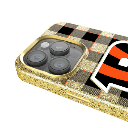 Cincinnati Bengals Bling Phone Case Plaid for iPhone