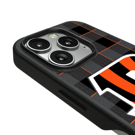 Cincinnati Bengals Plaid MagSafe Compatible Phone Case for Apple iPhone