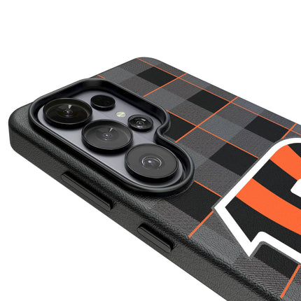 Cincinnati Bengals MagSafe Phone Case Plaid for Galaxy