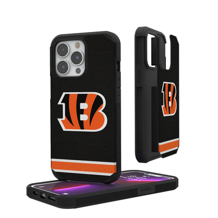 Cincinnati Bengals Rugged Phone Case Stripe for iPhone