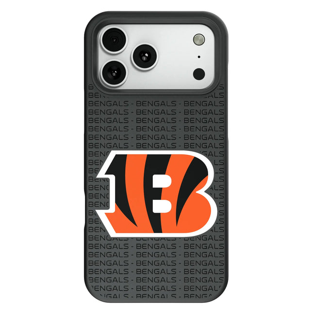 Cincinnati Bengals Text Backdrop Bump Phone Case for Apple iPhone