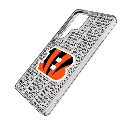 Cincinnati Bengals Clear Phone Case Text for Samsung Galaxy