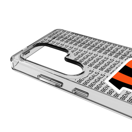 Cincinnati Bengals Clear Phone Case Text for Samsung Galaxy
