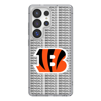 Cincinnati Bengals Clear Phone Case Text for Samsung Galaxy
