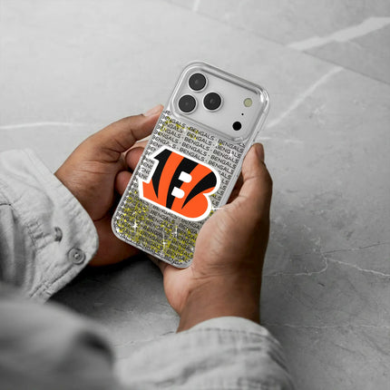 Cincinnati Bengals Glitter Phone Case Text for iPhone