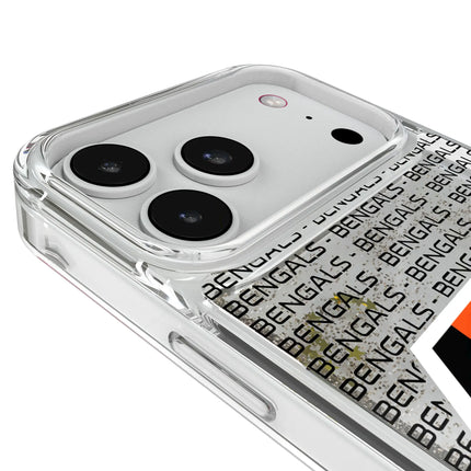 Cincinnati Bengals Text Backdrop Glitter Phone Case for Apple iPhone