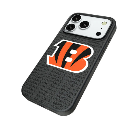 Cincinnati Bengals Text Backdrop MagSafe Compatible Phone Case for Apple iPhone