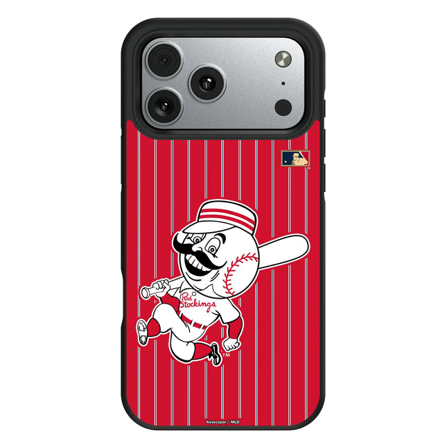 Cincinnati Reds 1953-1967 - Cooperstown Collection Pinstripe Bump Phone Case for Apple iPhone