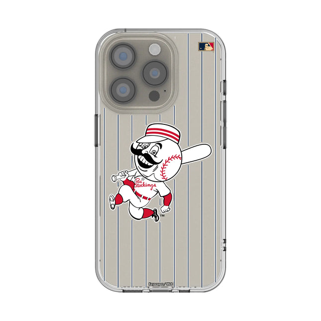 Cincinnati Reds 1953-1967 - Cooperstown Collection Pinstripe Clear Phone Case for Apple iPhone