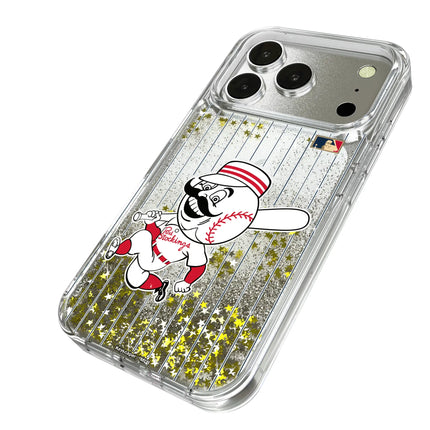 Cincinnati Reds 1953-1967 - Cooperstown Collection Pinstripe Glitter Phone Case for Apple iPhone