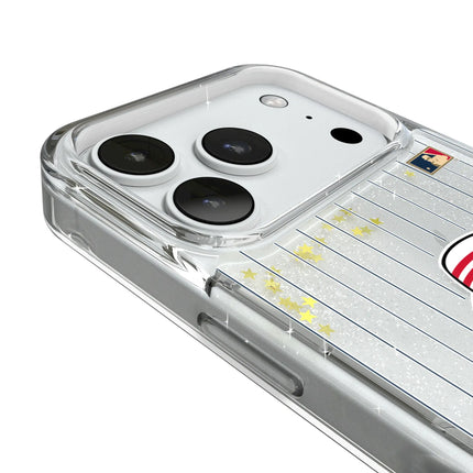 Cincinnati Reds 1953-1967 - Cooperstown Collection Pinstripe Glitter Phone Case for Apple iPhone