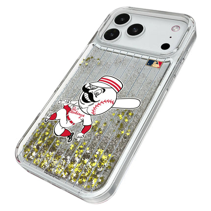 Cincinnati Reds 1953-1967 - Cooperstown Collection Pinstripe Glitter Phone Case for Apple iPhone