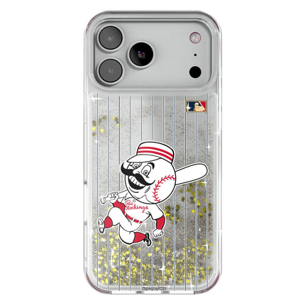 Cincinnati Reds 1953-1967 - Cooperstown Collection Pinstripe Glitter Phone Case for Apple iPhone