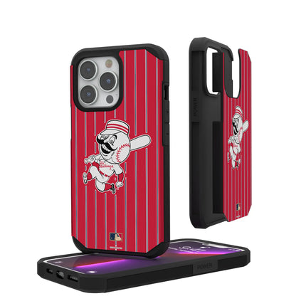 Cincinnati Reds 1953-1967 - Cooperstown Collection Pinstripe Rugged Phone Case for Apple iPhone