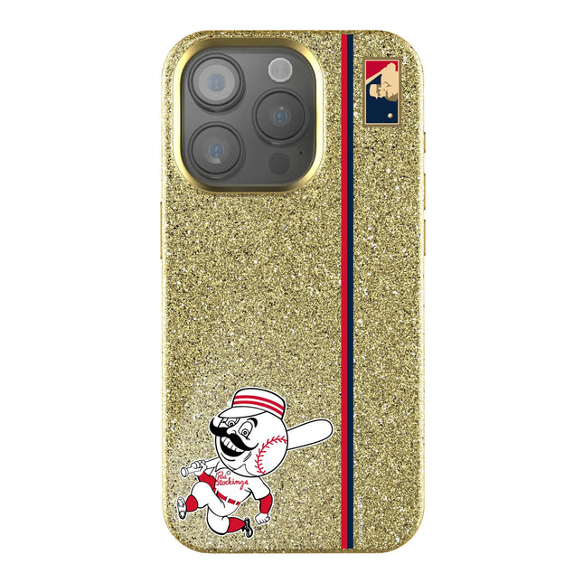 Cincinnati Reds 1953-1967 - Cooperstown Collection Sidebar Bling Phone Case for Apple iPhone