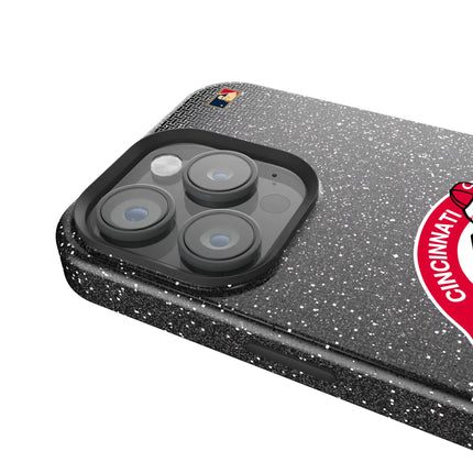 Cincinnati Reds 1974-1992 - Cooperstown Collection Linen Black Bling Phone Case for Apple iPhone