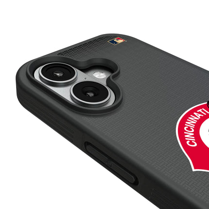 Cincinnati Reds 1974-1992 - Cooperstown Collection Linen Bump Phone Case for Apple iPhone