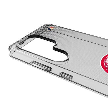 Cincinnati Reds 1974-1992 - Cooperstown Collection Linen Clear Phone Case for Samsung Galaxy