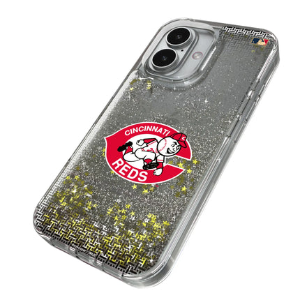 Cincinnati Reds 1974-1992 - Cooperstown Collection Linen Glitter Phone Case for Apple iPhone