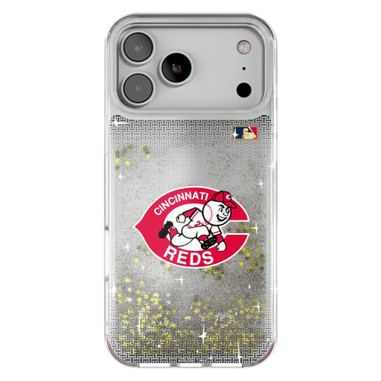 Cincinnati Reds 1974-1992 - Cooperstown Collection Linen Glitter Phone Case for Apple iPhone