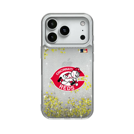 Cincinnati Reds 1974-1992 - Cooperstown Collection Linen Glitter Phone Case for Apple iPhone