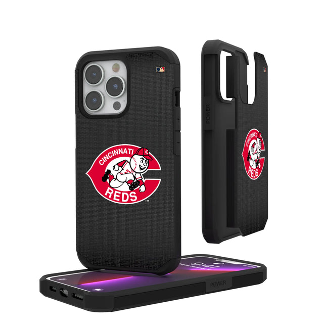 Cincinnati Reds 1974-1992 - Cooperstown Collection Linen Rugged Phone Case for Apple iPhone