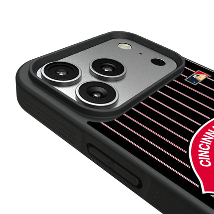 Cincinnati Reds 1974-1992 - Cooperstown Collection Pinstripe Bump Phone Case for Apple iPhone
