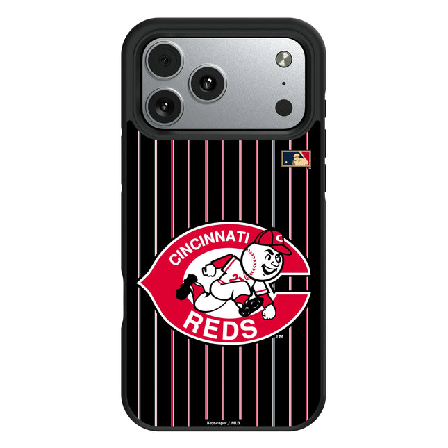 Cincinnati Reds 1974-1992 - Cooperstown Collection Pinstripe Bump Phone Case for Apple iPhone