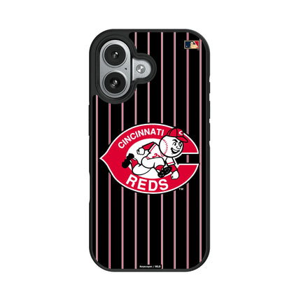 Cincinnati Reds 1974-1992 - Cooperstown Collection Pinstripe Bump Phone Case for Apple iPhone