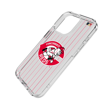 Cincinnati Reds 1974-1992 - Cooperstown Collection Pinstripe Clear Phone Case for Apple iPhone