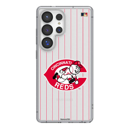 Cincinnati Reds 1974-1992 - Cooperstown Collection Pinstripe Clear Phone Case for Samsung Galaxy