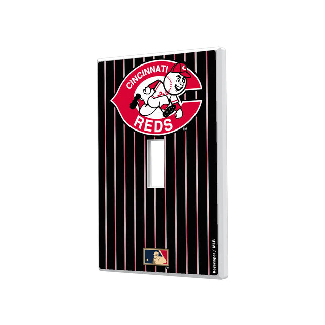Cincinnati Reds 1974-1992 - Cooperstown Collection Pinstripe Hidden-Screw Light Switch Plate
