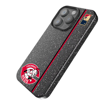 Cincinnati Reds 1974-1992 - Cooperstown Collection Sidebar Black Bling Phone Case for Apple iPhone