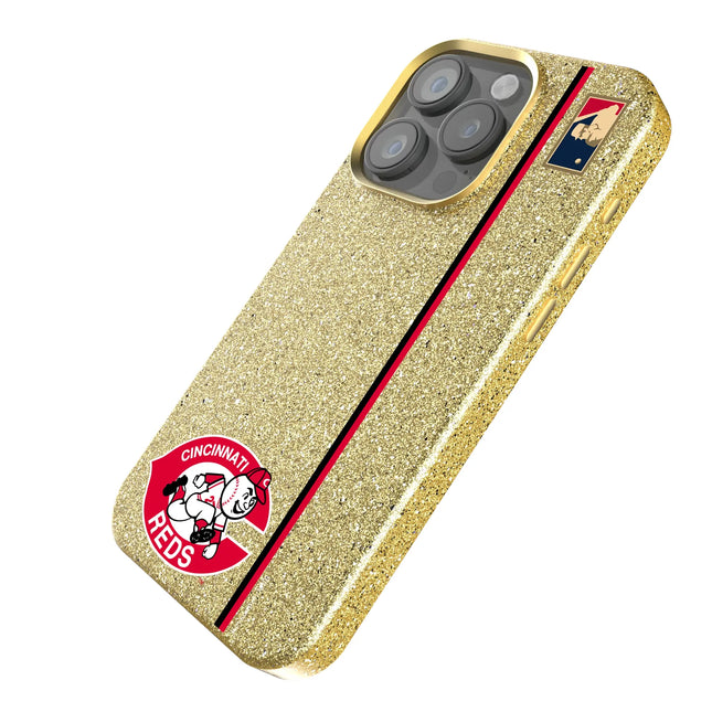 Cincinnati Reds 1974-1992 - Cooperstown Collection Sidebar Bling Phone Case for Apple iPhone