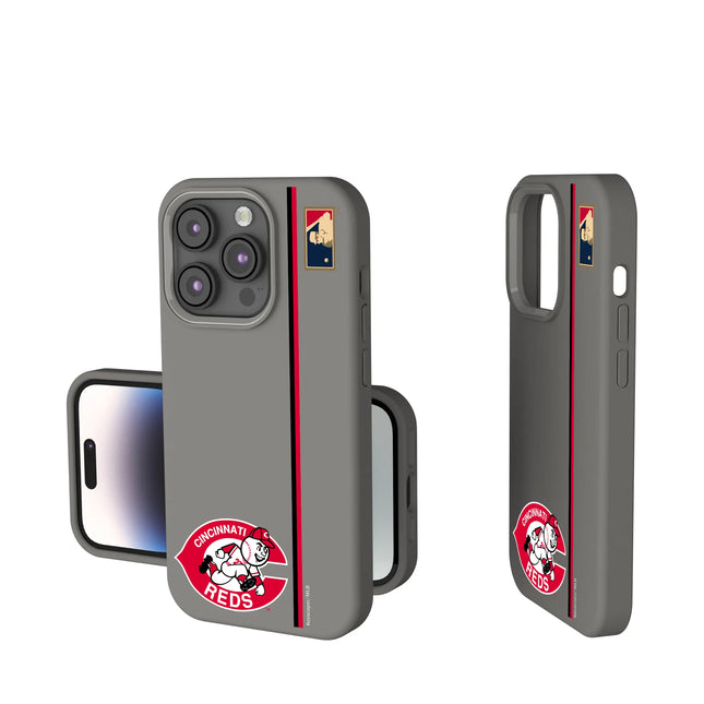 Cincinnati Reds 1974-1992 - Cooperstown Collection Sidebar Soft Touch Phone Case for Apple iPhone