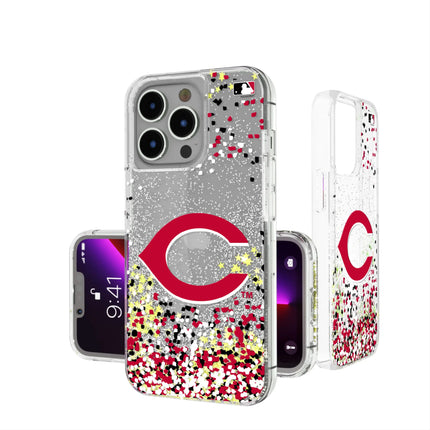 Cincinnati Reds Confetti Glitter Phone Case for Apple iPhone