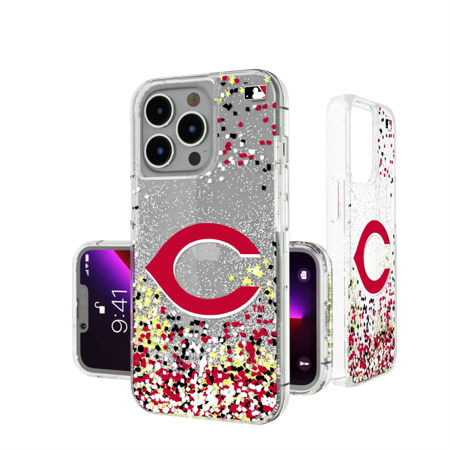 Cincinnati Reds Confetti Glitter Phone Case for Apple iPhone