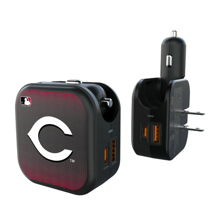 Cincinnati Reds Linen 2 in 1 USB A/C Charger