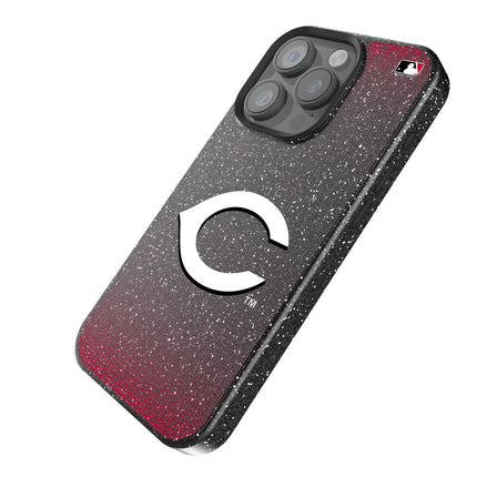 Cincinnati Reds Linen Black Bling Phone Case for Apple iPhone