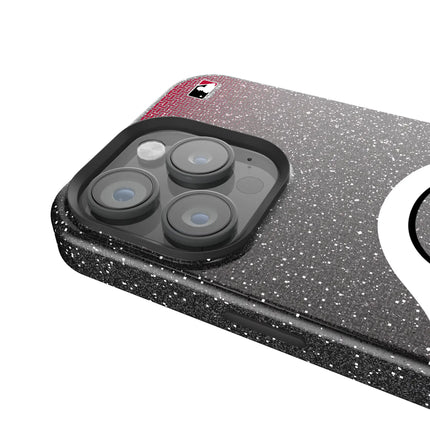 Cincinnati Reds Linen Black Bling Phone Case for Apple iPhone