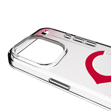 Cincinnati Reds Linen Clear Phone Case for Apple iPhone