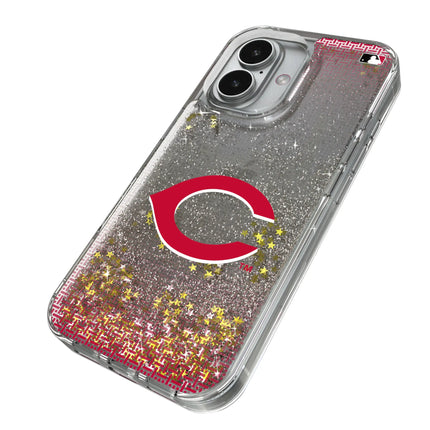 Cincinnati Reds Linen Glitter Phone Case for Apple iPhone