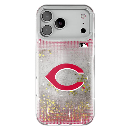 Cincinnati Reds Linen Glitter Phone Case for Apple iPhone