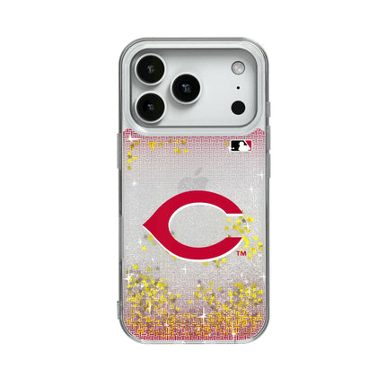 Cincinnati Reds Linen Glitter Phone Case for Apple iPhone