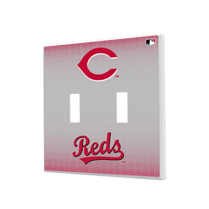 Cincinnati Reds Linen Hidden-Screw Light Switch Plate